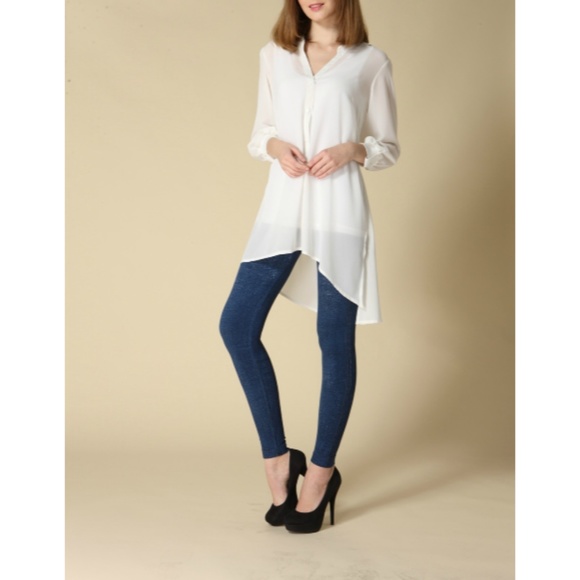 Chiffon Button Down Tunic - Picture 2 of 2